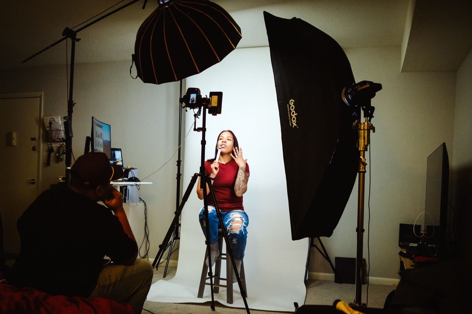 The Colado Latino Network team working behind the scenes in Baltimore
